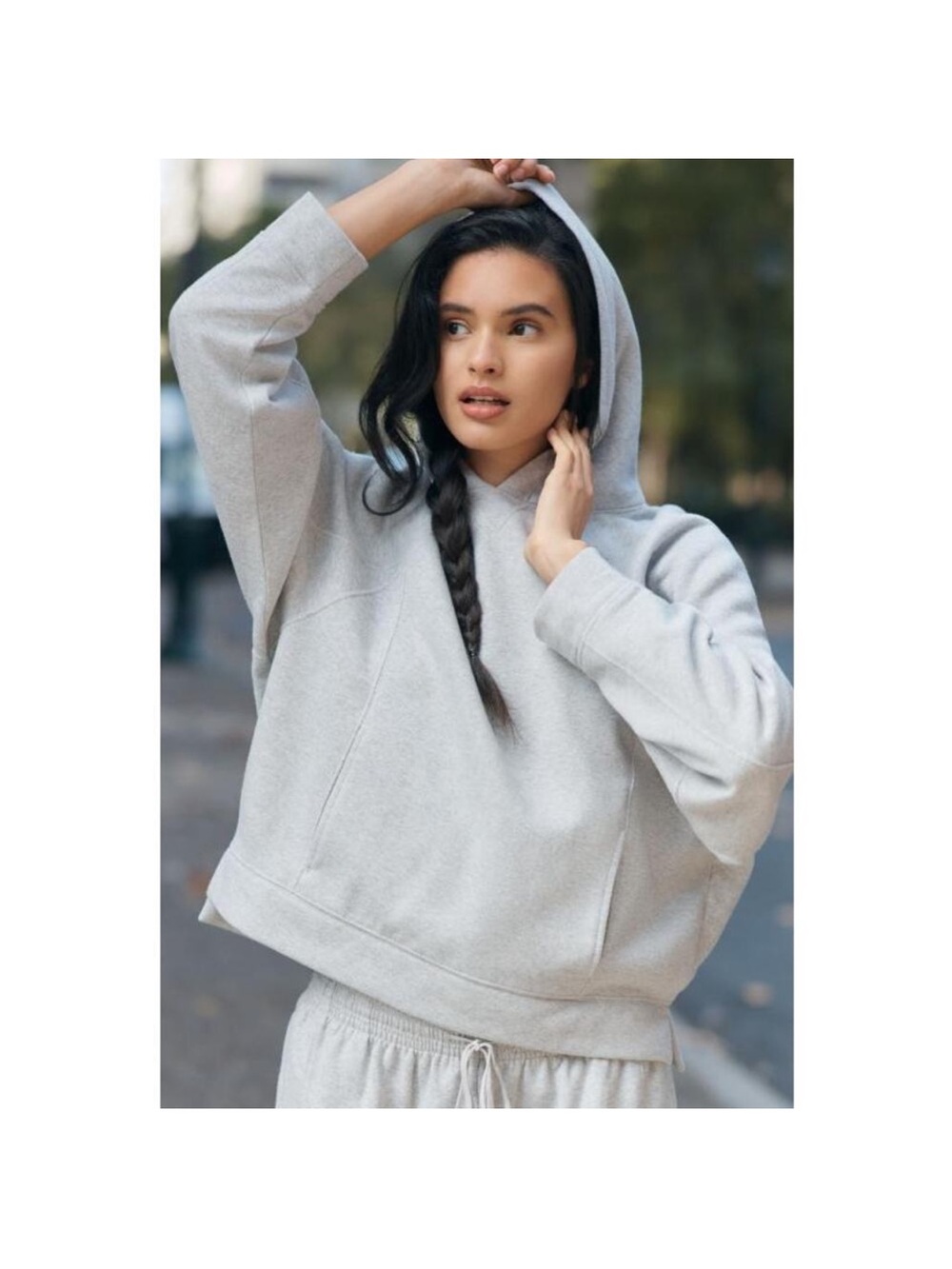 Daily Practice Light Gray Sparkle Women's Hooded Sweatshirt